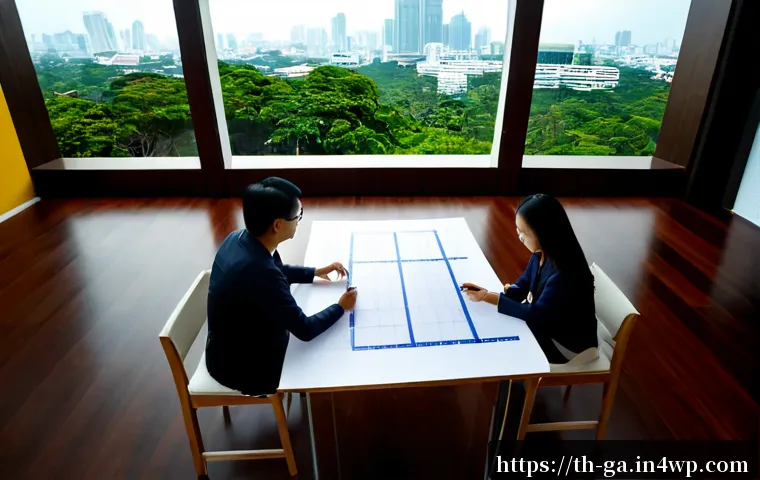 Home 17 학제간 지식 구축의 비전과 목표 설정 - Photorealistic collaborative planning session in a bright modern Bangkok university innovation studi...